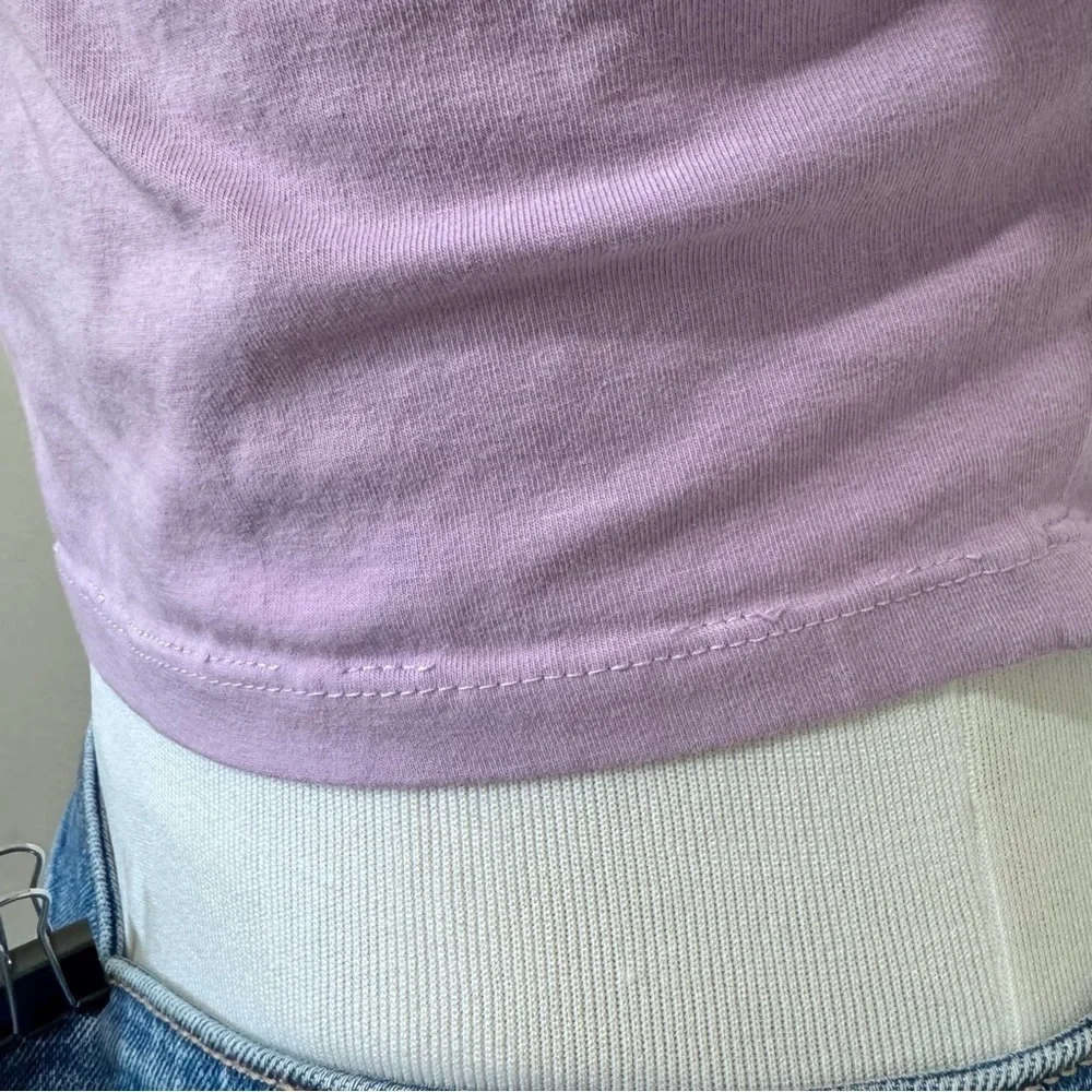ASOS Design Lilac Puff Sleeve Crop Top Size 6